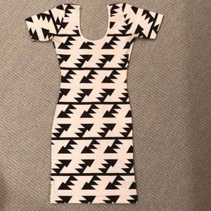 Black and White American Apparel Bodycon Dress
